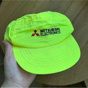 Vintage Mitsubishi Electronics Neon 5 Panel Hat